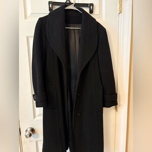 Vintage Miss B.R. Classic Wool Black Women’s Peacoat lined with Nylon with Belt